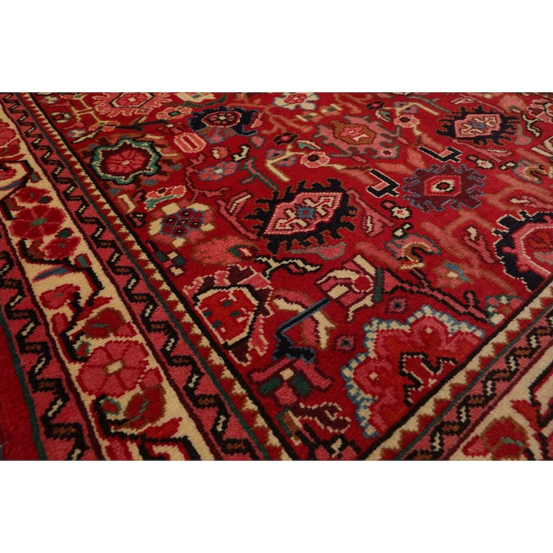 3'5''x5'2'' Hand Knotted wool Red Abadeh Traditional Rug - 3' 5'' x 5' 2''