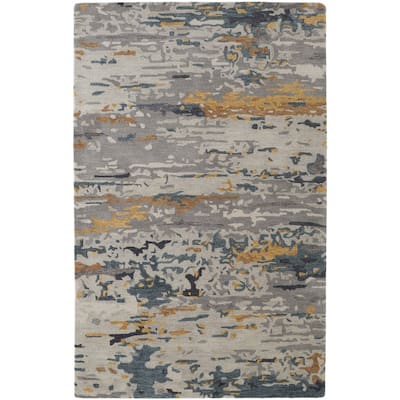 Xuhiy Abstract Stain Resistant Area Rug By HomeRoots - 4' x 6'