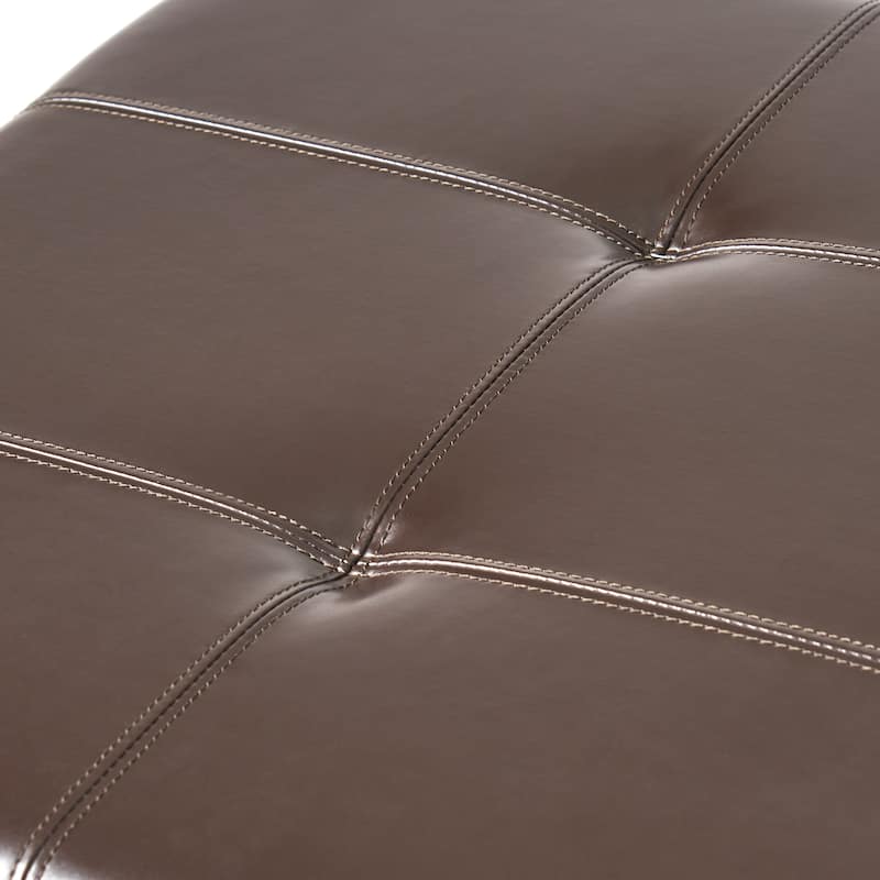 Alfred Brown Bonded Leather Storage Ottoman by Christopher Knight Home