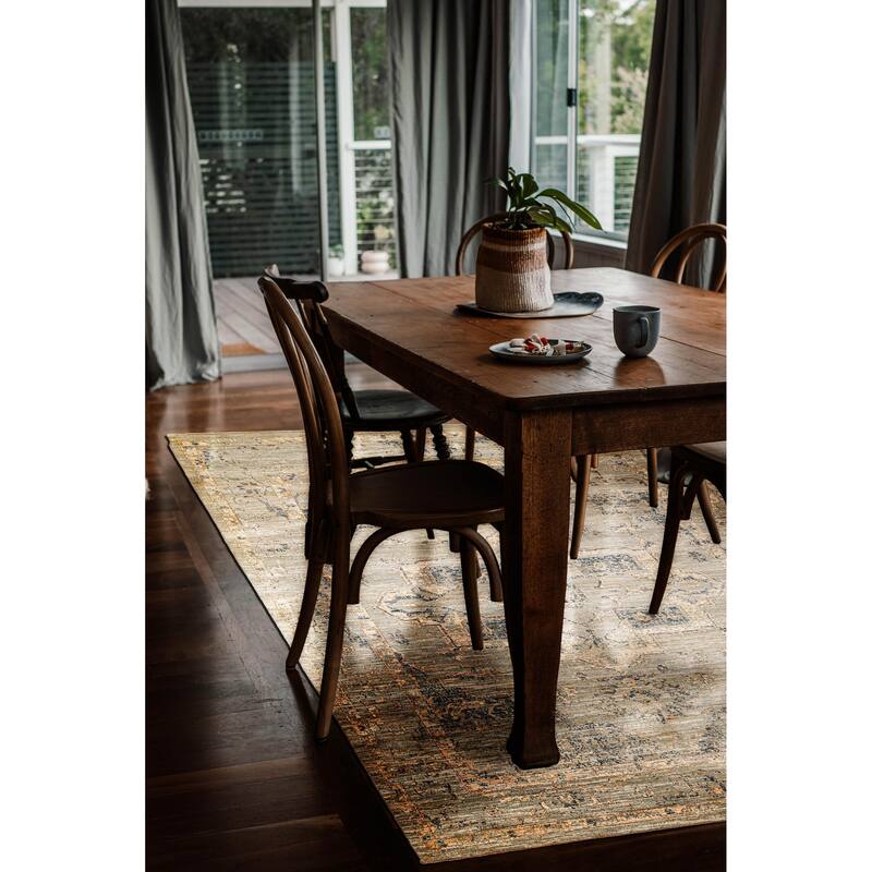 ECARPETGALLERY Hand-knotted Jules Serapi Blue Wool Rug - 8'11 x 12'0