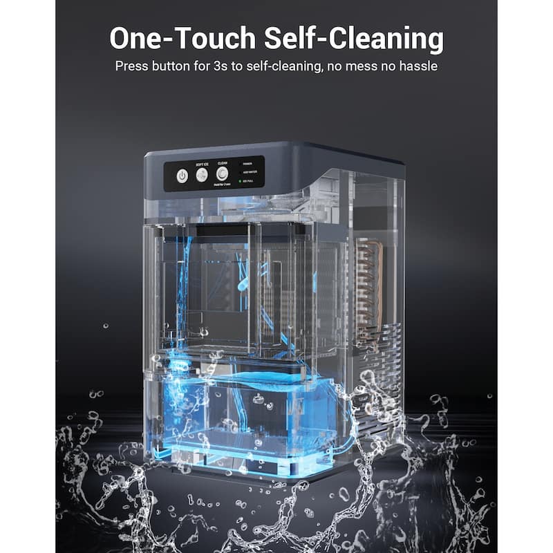 Nugget Ice Makers Countertop, Pebble Ice Machine with Chewable Pellet Ice, 38Lbs/24H