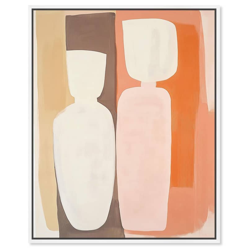 Pink Meets Clay I Canvas by Art Remedy - 20" x 24" - White