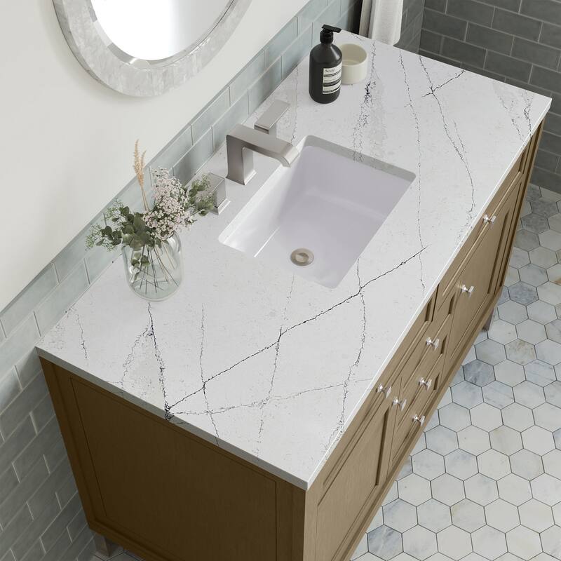 Chicago 48" Single Vanity, Walnut Whisper - Ethereal Noctis