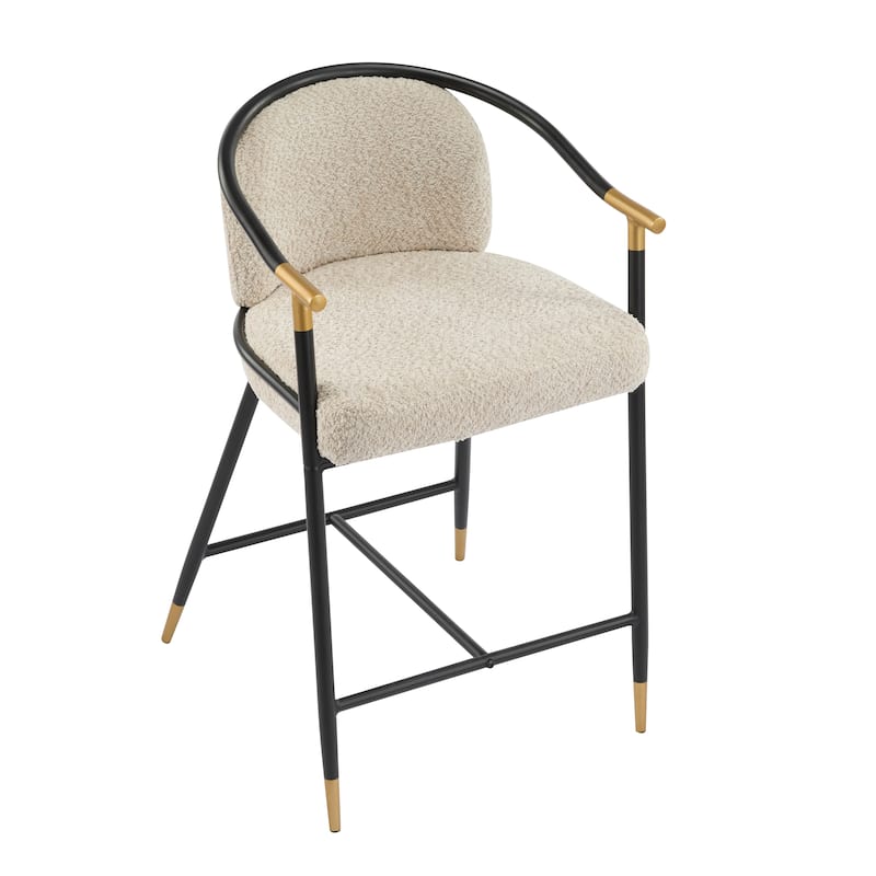 Upholstered Counter Stool Side Dining Chair Set of 2