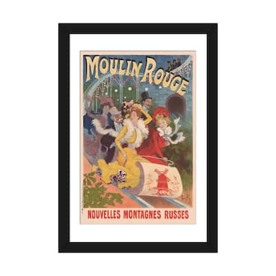 iCanvas "Moulin Rouge, Nouvelles Montagnes Russes Advertisement, 1889" by Rene Pean