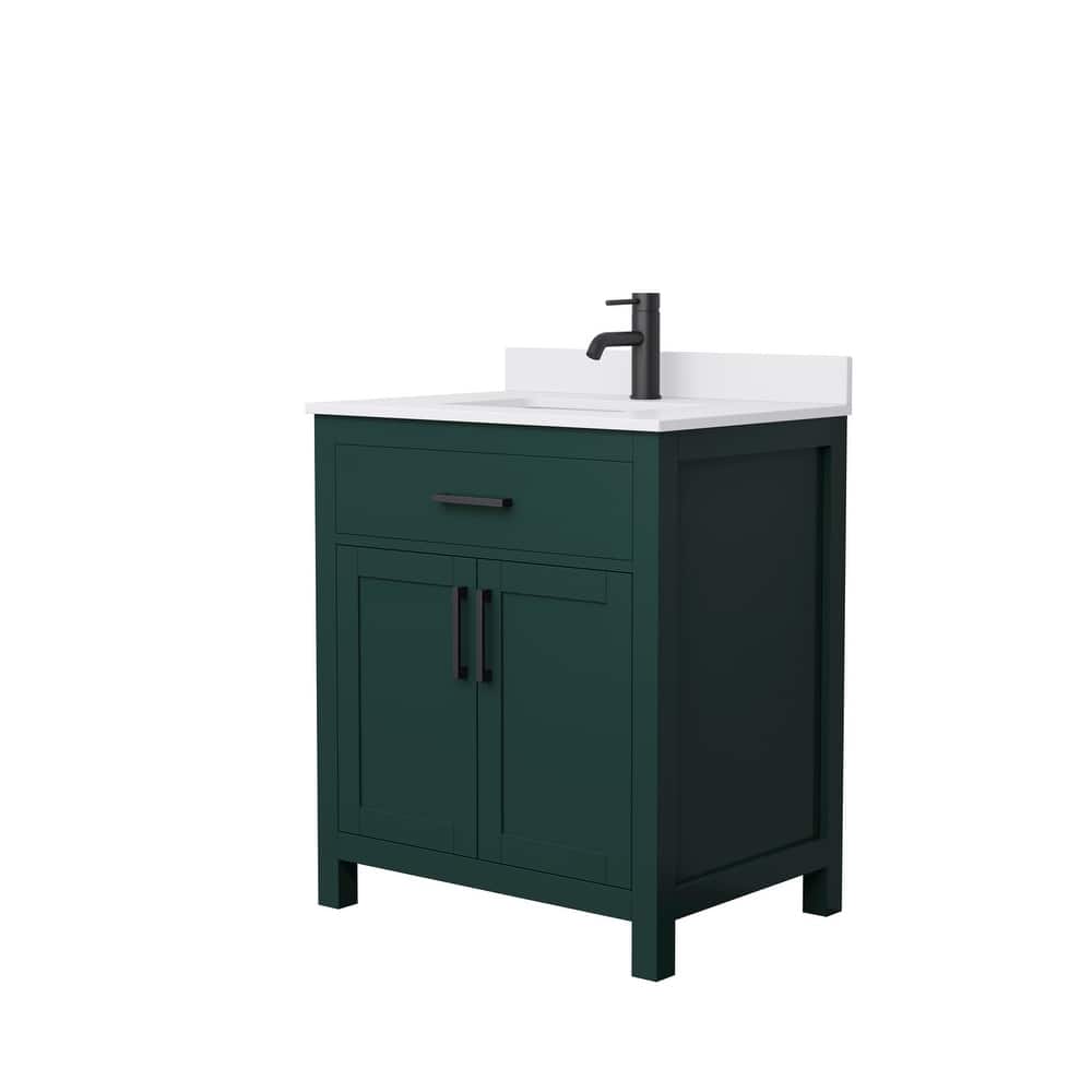 Beckett 30 Inch Single Vanity, Cultured Marble Top