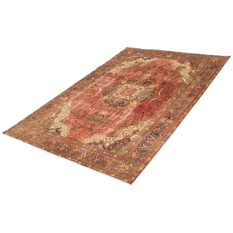 ECARPETGALLERY Hand-knotted Antalya Vintage Red Wool Rug - 7'1 x 10'10