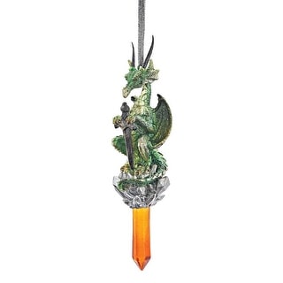 Design Toscano 'Cicles the Gothic Dragon' Christmas Ornament (Set of 3)