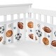 preview thumbnail 3 of 4, Sweet Jojo Designs 6p Crib Bedding + BreathableBaby Breathable Mesh Liner Sports Theme Boy Watercolor Balls Star