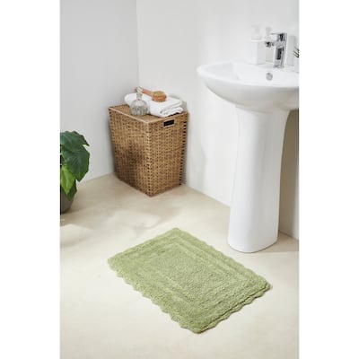 Better Trends Bath Rugs Set 100% Cotton Soft & Water Absorbent Tufted Bathroom Rug for Shower, Sink Bath Mats Lilly Crochet