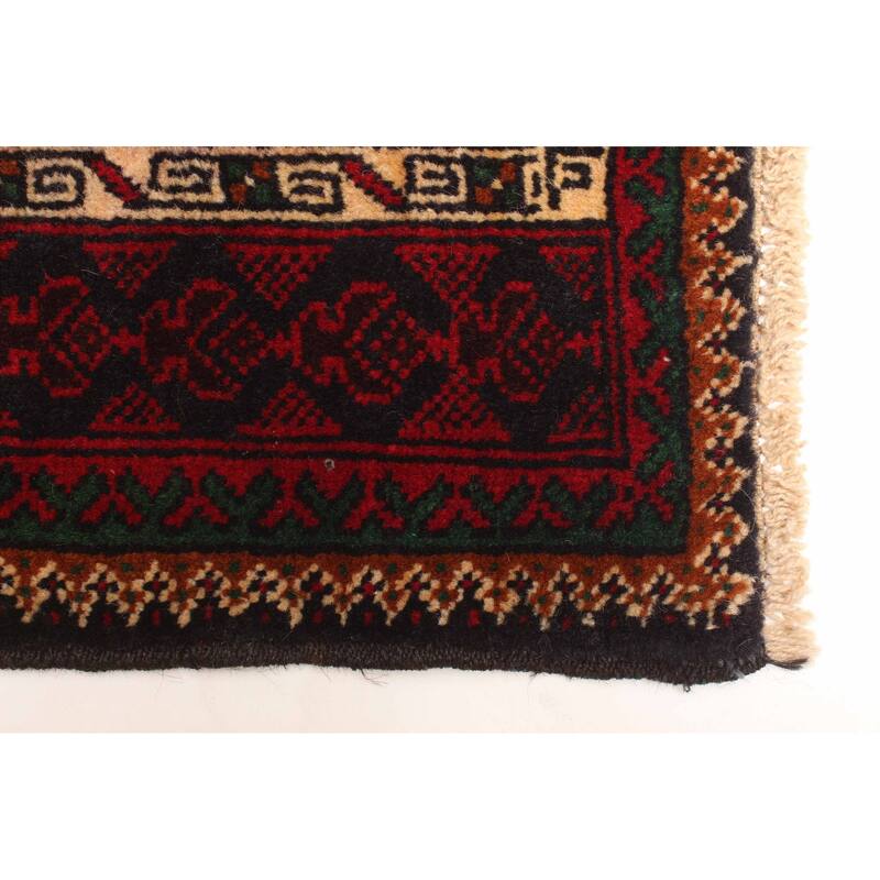 ECARPETGALLERY Hand-knotted Teimani Red Wool Rug - 2'10 x 4'6