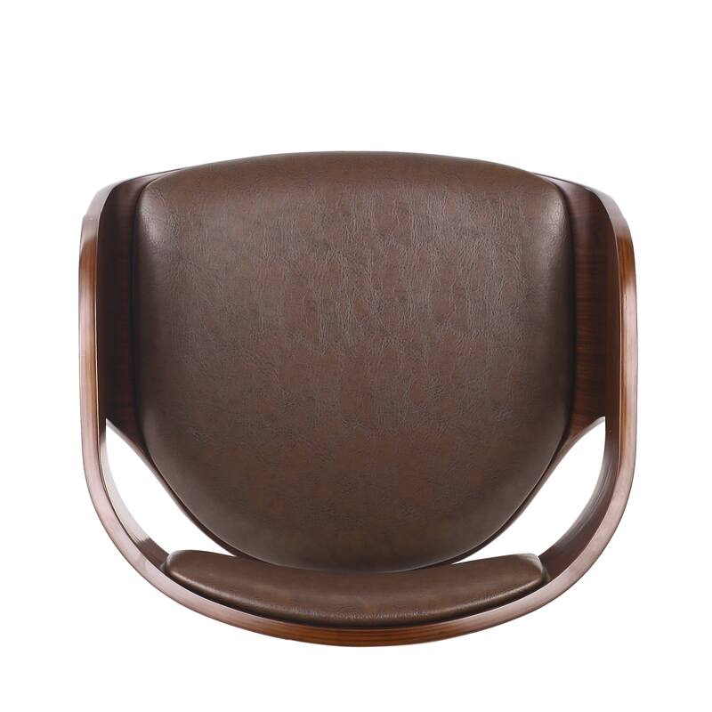 Roomfitters Upholstered Bar Stool, 30" High Dining Stool with Wood Frame and Padded Seat, Dark Brown
