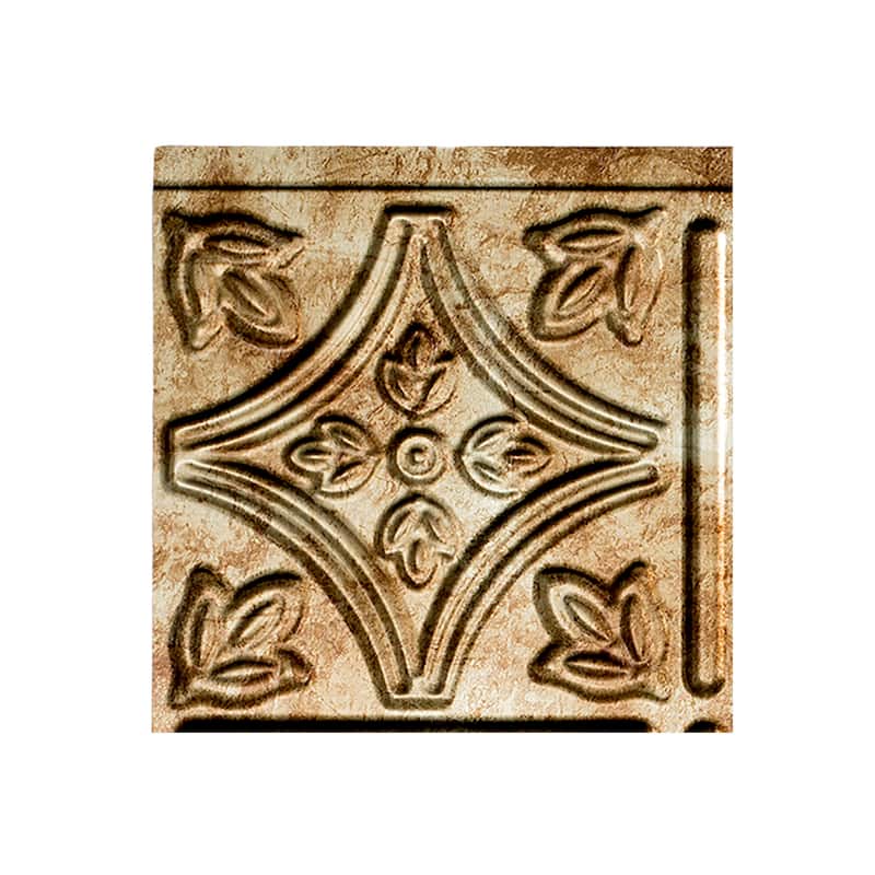 FASÄDE Traditional Style 1 Decorative Vinyl Backsplash Panel - 6x6 Inch Sample - Bermuda Bronze