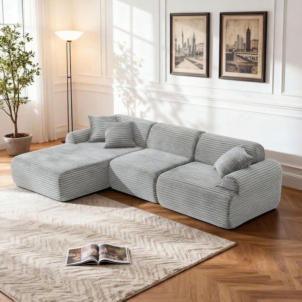 105'' Modular Sectional Sofa Couch ,Boneless couch, Compressed couch, Detachable and washable, replaceable sofa cover - Bed Bath & Beyond