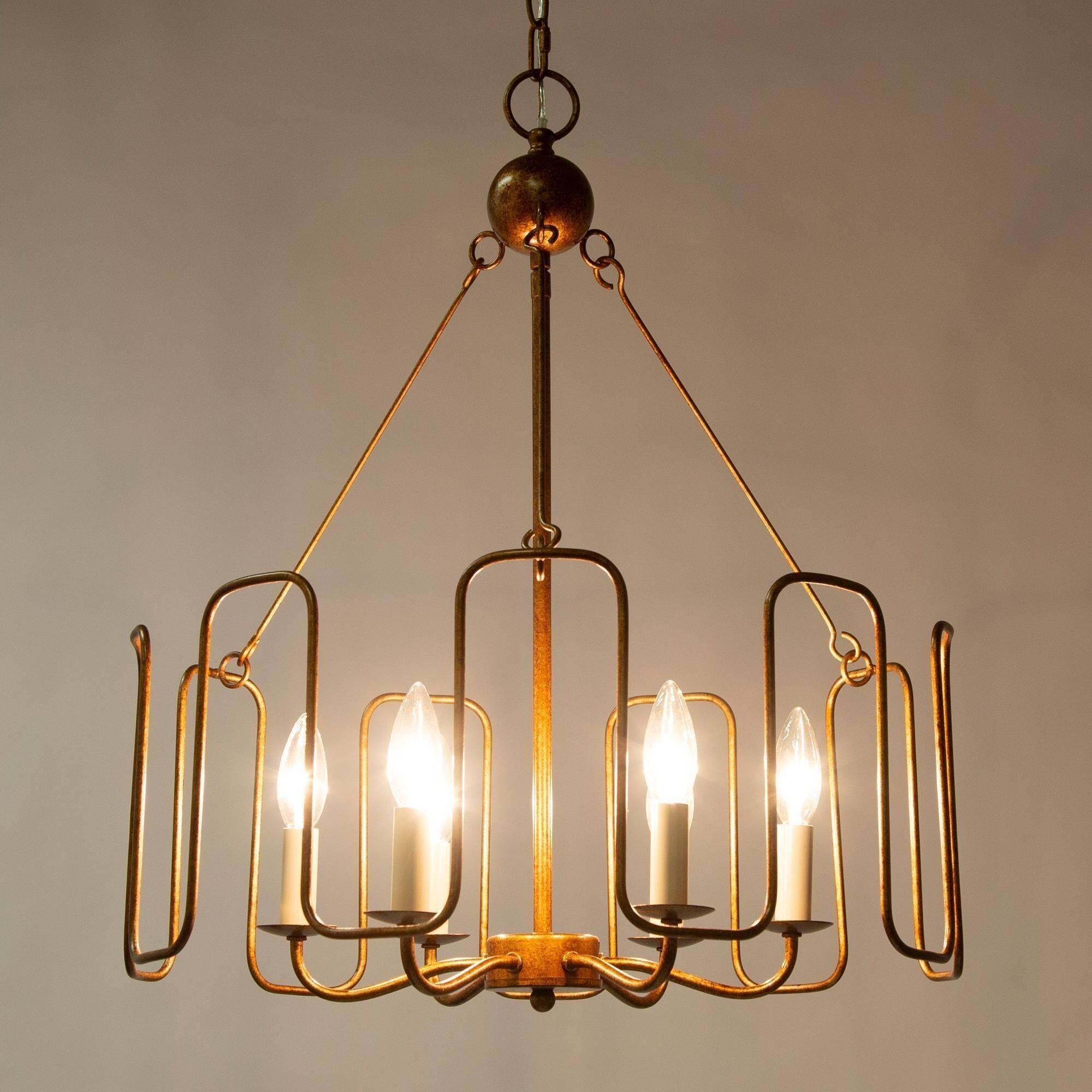 Luray Mid-Century 6-Light Drum Chandelier Pendant