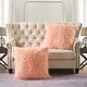 preview thumbnail 54 of 77, Karenne FauxFur Throw Pillow Covers (Set of 2), NO INSERT 26" x 26" - Rose