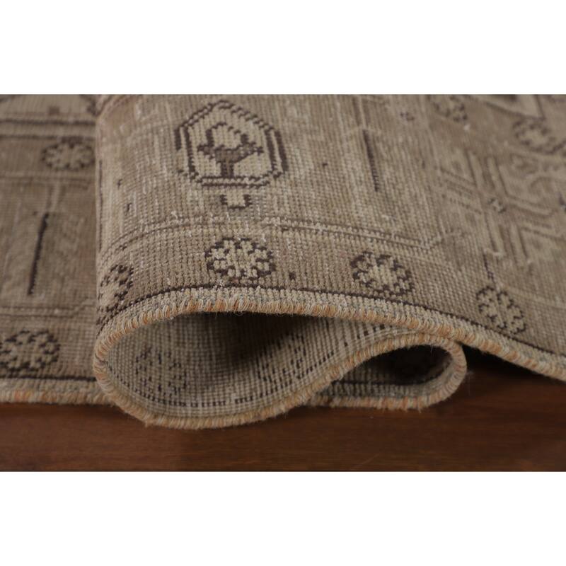 Distressed Tabriz Persian Vintage Rug Handmade Traditional Wool Carpet - 6'5"x 9'2"