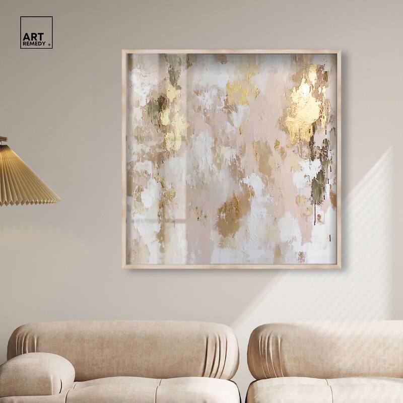 Golden Glimmer Gesture I Shadowbox by Art Remedy