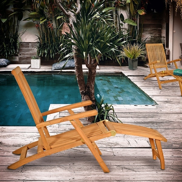 Seven Seas Teak Acapulco Outdoor Patio Steamer Chair Bed Bath