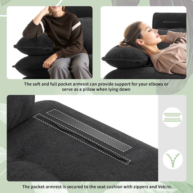 L Shaped Convertible Sectional Sofa, Chenille Tufted Sectional Sofa