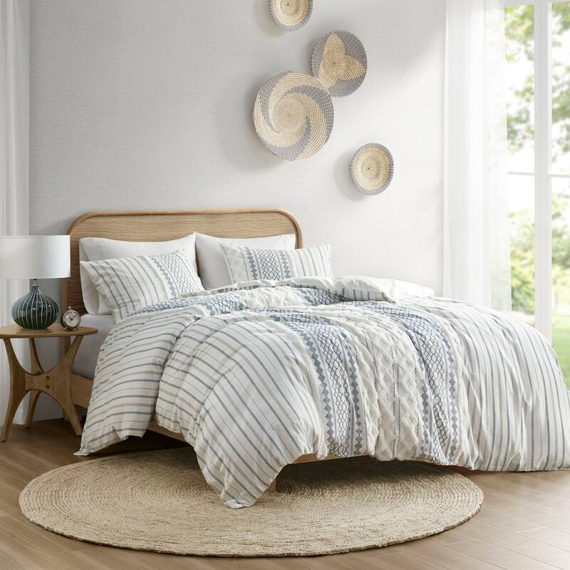 INK+IVY Imani Cotton Printed Comforter Set with Chenille