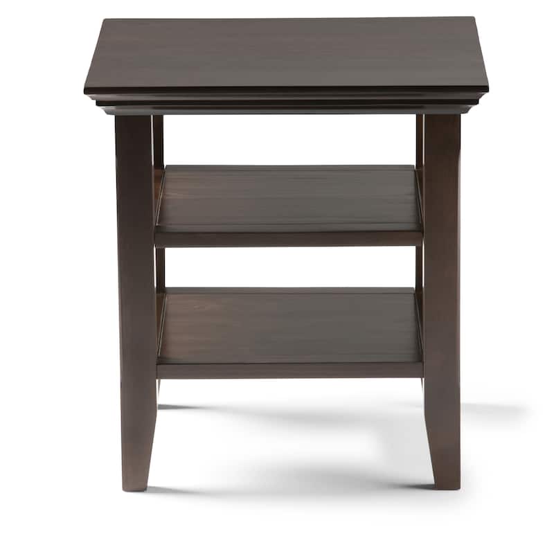 WYNDENHALL Normandy Solid Wood Square Transitional End Table - 19 inch Wide