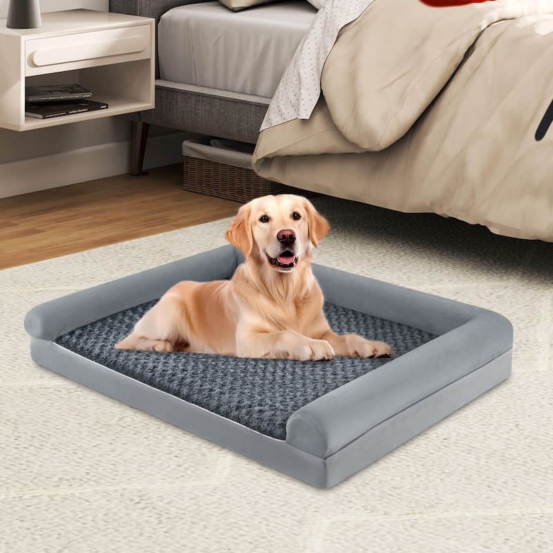Costway L/XL/XXL Sized Large Pet Bed with Orthopedic Egg Crate Foam