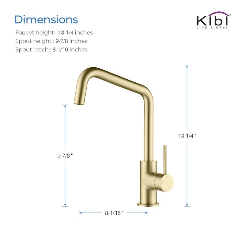 Single-Hole 1-Handle Kitchen Bar/Prep Sink Faucet