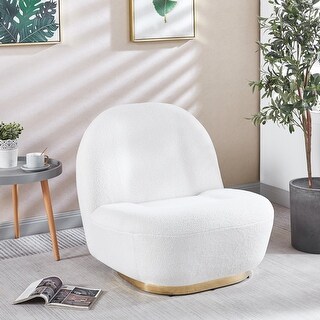 Velvet Swivel Accent Chair, Stainless Steel Base Swivel Barrel Chair ...