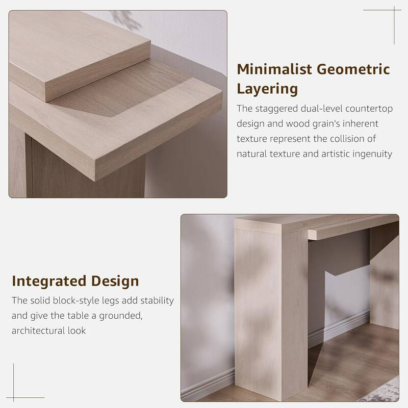 Modern Entryway Table, Wood Sofa Table Behind The Couch, Narrow Table