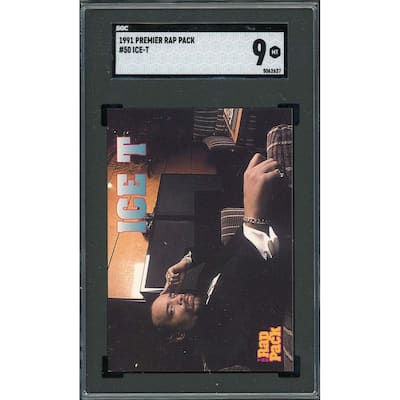 ICE-T 1991 Premier Rap Pack Card #50 Graded SGC 9 - 8'6" x 11'6"