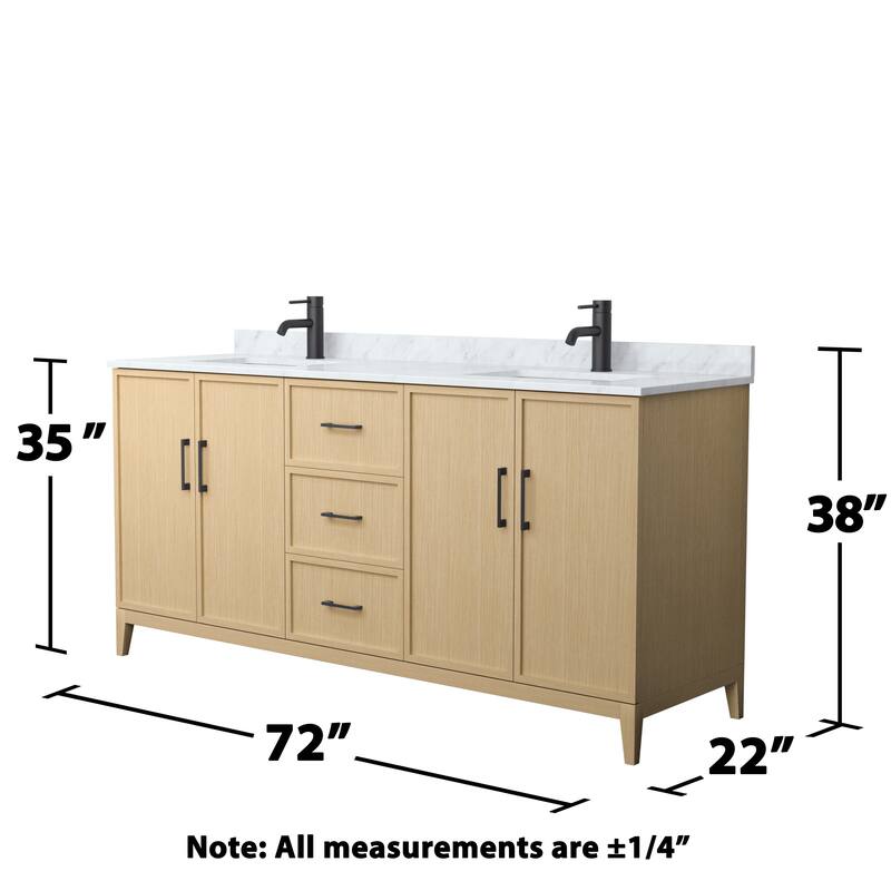 Elan 72-inch Double Vanity, Marble Top