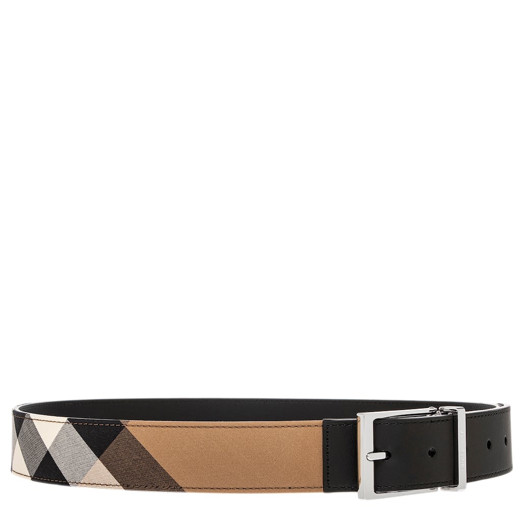 Burberry Men's Reversible Check Belt 1.4" Wide