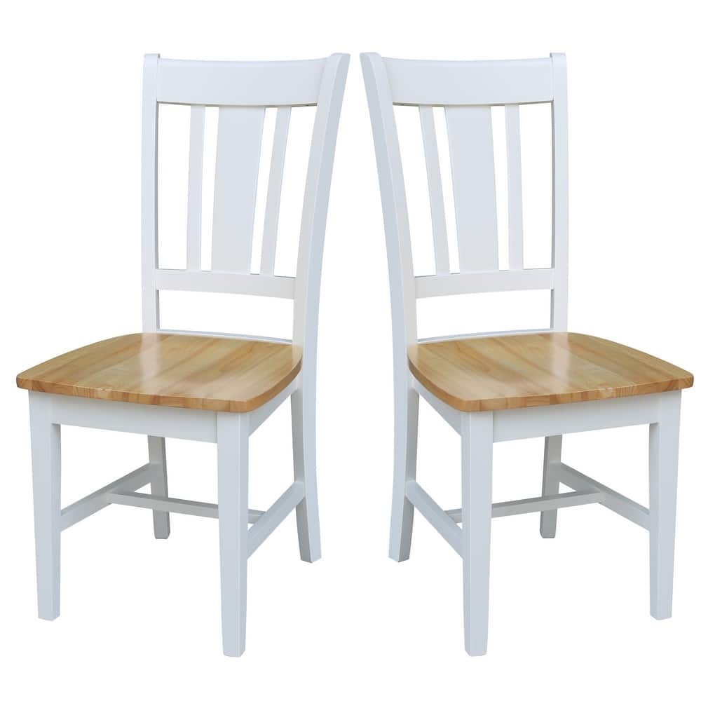 International Concepts Solid Wood San Remo Splatback Chairs - Set of 2