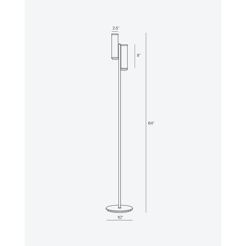 Brightech Gemini LED Floor Lamp - Brass.