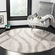 preview thumbnail 44 of 171, SAFAVIEH Adirondack Lelia Modern Abstract Distressed Rug 10' Round - Cream/Grey - Round