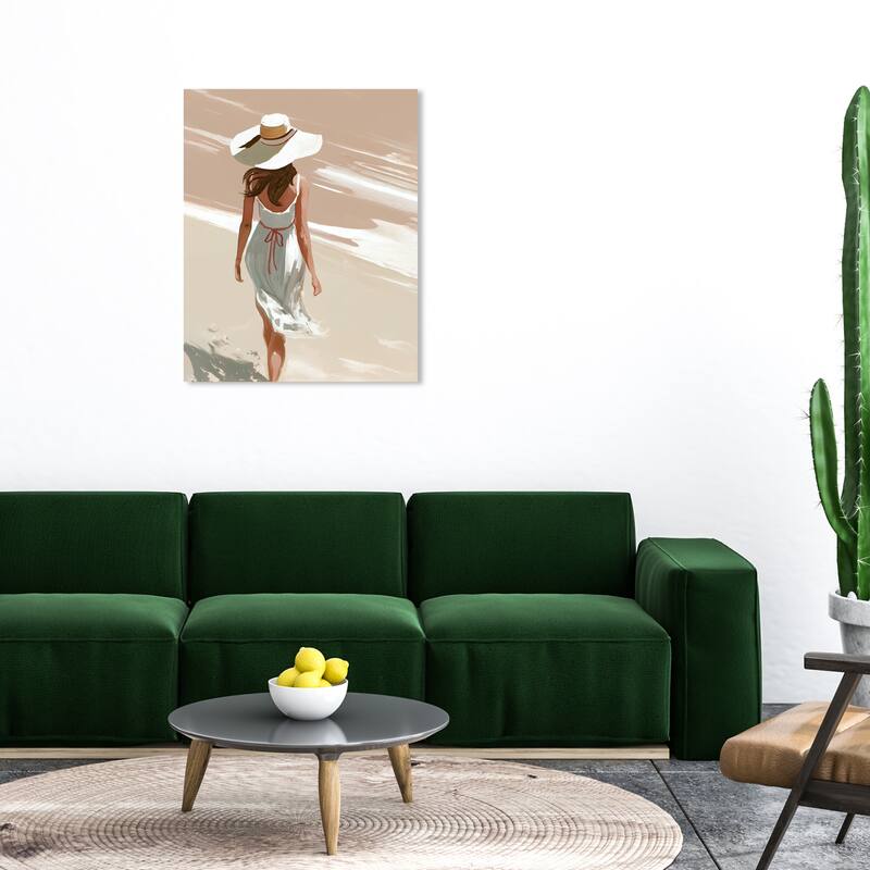 Wynwood Studio Fashion and Glam Beach Passe Brown and Nautical & Coastal Wall Art Canvas Print - 36 x 30