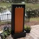 preview thumbnail 7 of 7, Leonard Lit Indoor/Outdoor Rust and Black Fountain - 10" x 20" x 47.5"