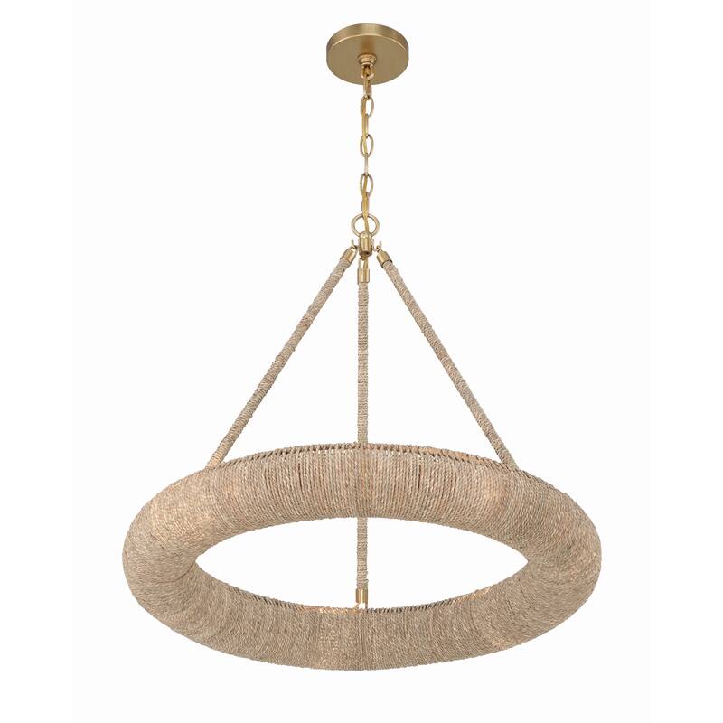Oakley 1 Light Soft Gold Chandelier - 24"W x 3.5"H x 24"D