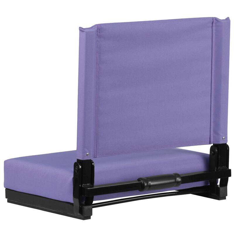 Padded Stadium Chairs with Handles and Bleacher Hooks (Set of 2) - 14"D x 18"W x 18"H