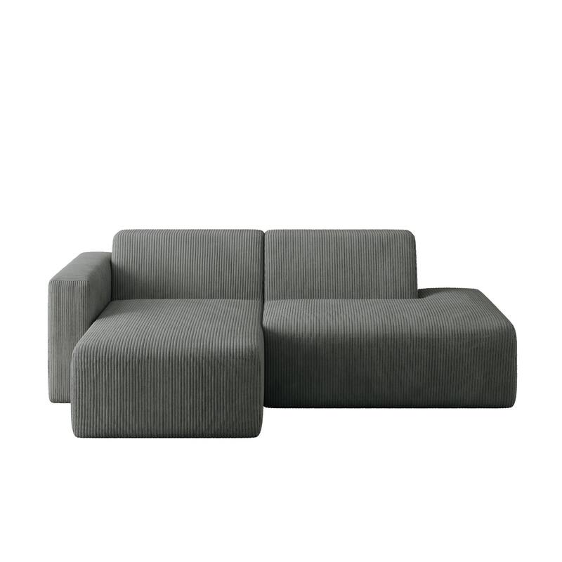 No Assembly Modular Corduroy Sectional Sofa Couch