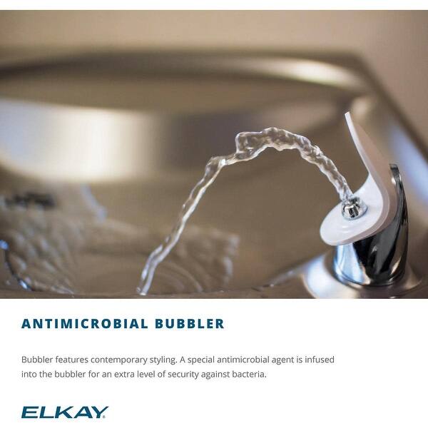 Shop Elkay Ezstlddfc Ada Wall Mount Versatile Bi Level Barrier Free Drinking Fountain With Prepped Glass Filler Light Gray Granite Overstock 17173247