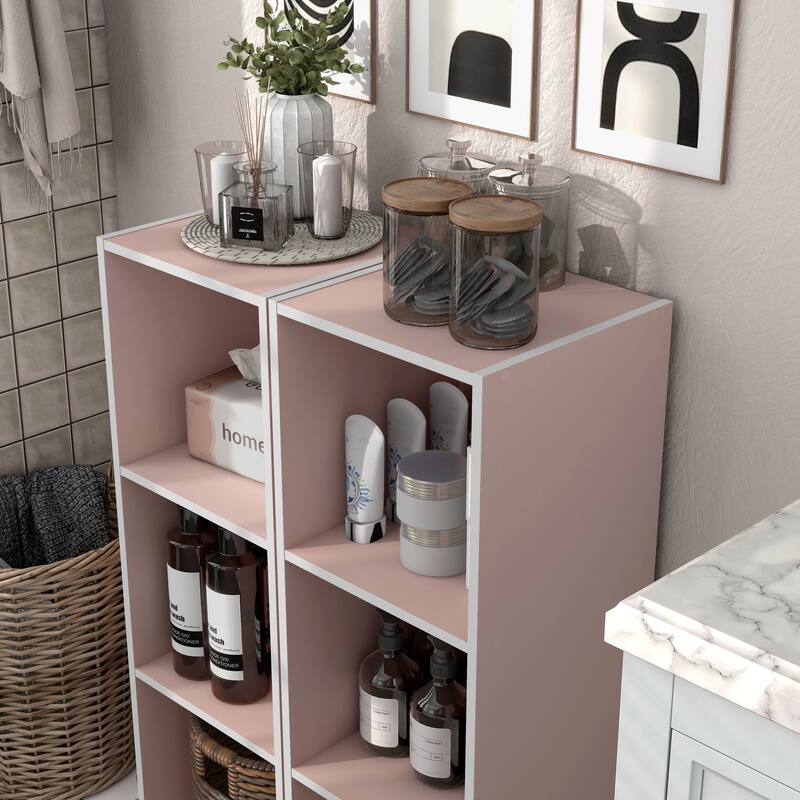 DH BASIC Modern Wood Customizable Stackable Storage Organizer - Cube Shelves, Drawer Cabinet, Bookcase with Doors by Denhour