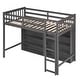 preview thumbnail 21 of 20, Space Saving Design Twin Size Loft Bed with 8 Open Storage Shelves and Built-in Ladder