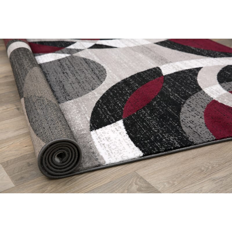 World Rug Gallery Geometric Circles Area Rug