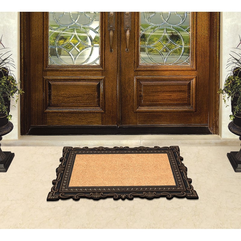 A1HC Carson Rubber and Coir 24" X 36", Heavy Duty Anti Slip Welcome Indoor Outdoor Doormat