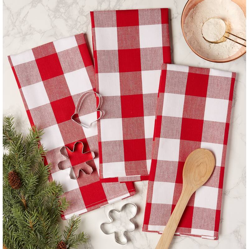 Design Imports Buffalo Check Dishtowel Set of 3 (30 inches long x 20 inches wide)