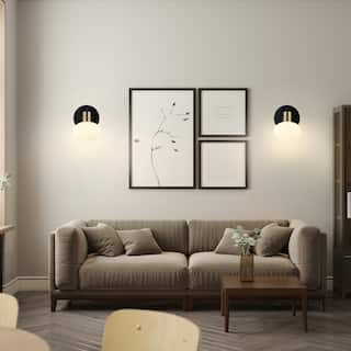 WINGBO 1- Light Bathroom Vanity Light Fixture, Vanity Light with Opal Glass, Wall Sconces Lighting