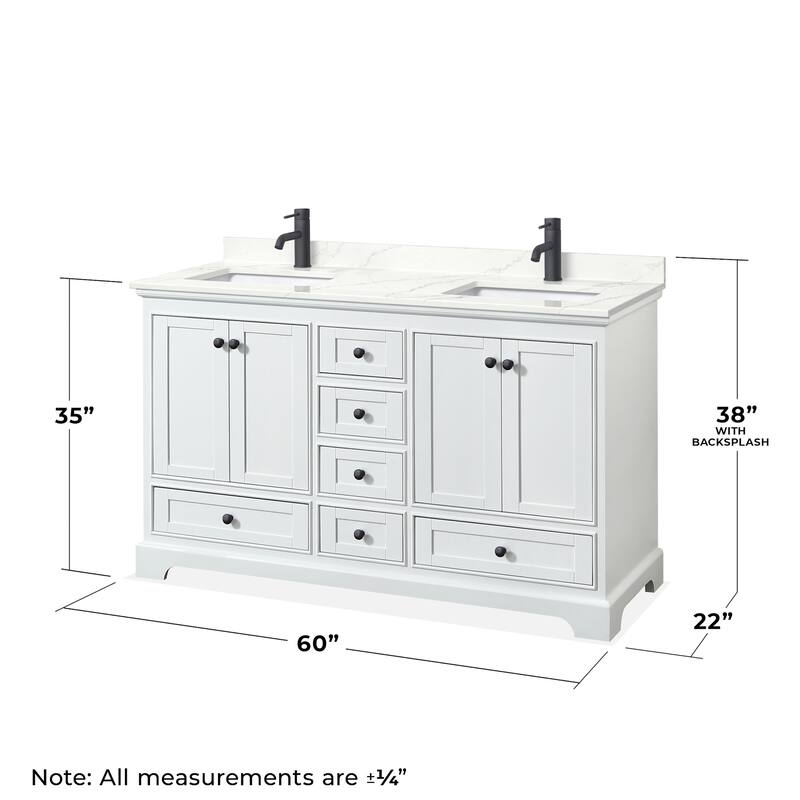Wyndham Collection WCS202060D-QTZ-UNSMED Deborah 60" Free Standing