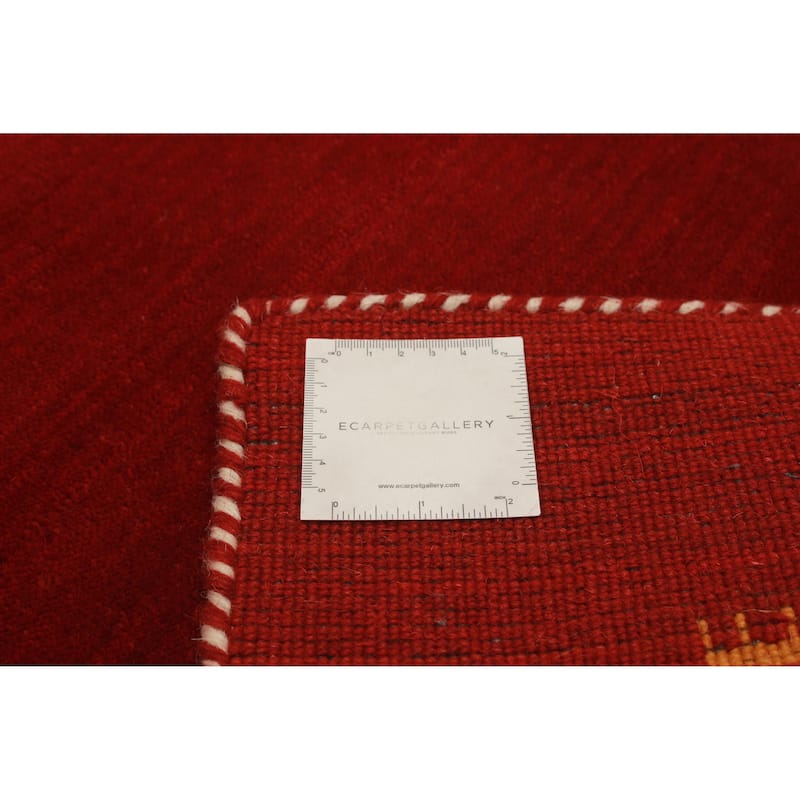 Kashkuli Gabbeh Red Rug 2'6" x 7'9" - 2'6 x 7'9